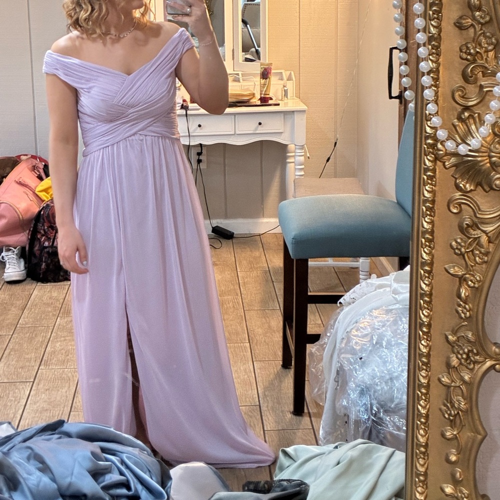 Iris crisscross off shoulder dress